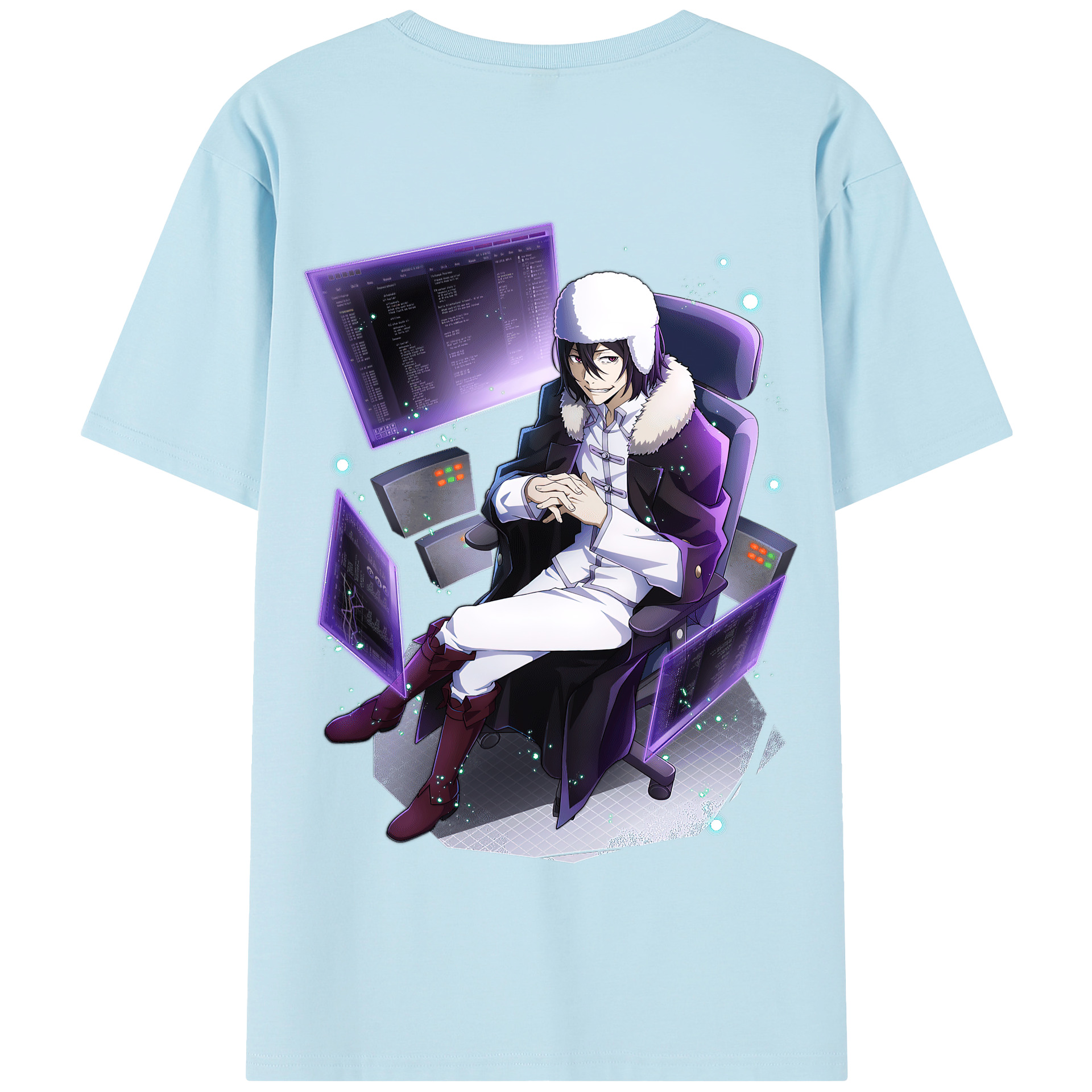 （画像用） 文豪ストレイドッグス Bungo Stray Dogs 綿100％半袖Tシャツ（背面プリント）